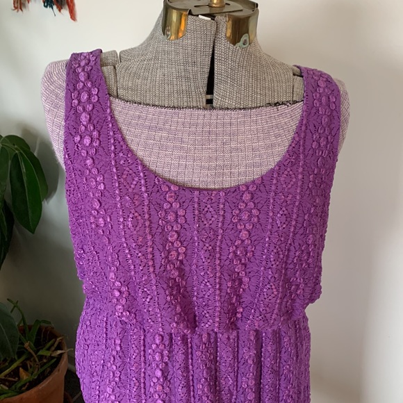 Candies Purple sleeveless stretch lace dress XL - Picture 3 of 6